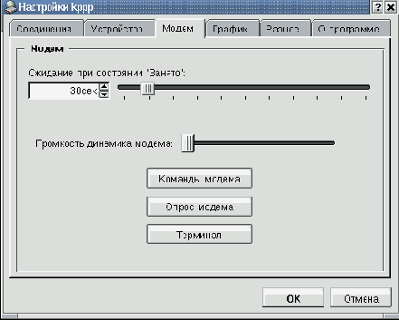 Конфигурирование kppp
