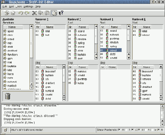 System V Init Editor ksysv