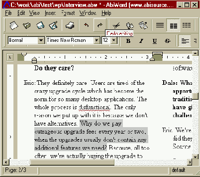 Текстовый процессор AbiWord